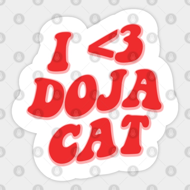 I LOVE DOJA CAT Sticker by sinluz